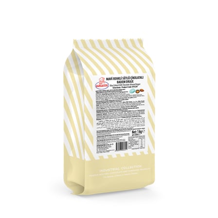 Ovalette Mavi Renkli Sütlü Çikolatalı Badem Draje 1 kg