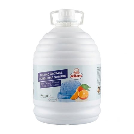 Ovalette Turunç Aromalı Dondurma Şurubu (Blue Curaçao) - 5 kg