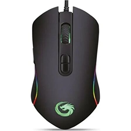 Lunatic HAWK Siyah 6400dpi RGB Ledli Gaming Oyuncu Mouse