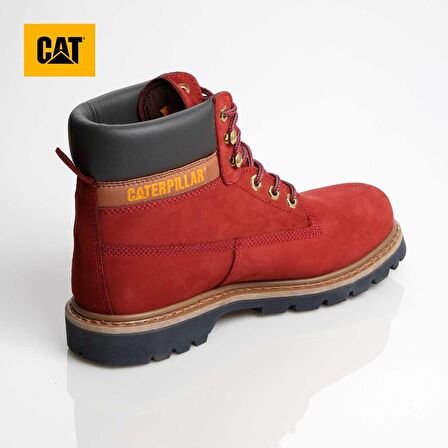 Caterpillar Colorado Bordeaux Yuvarlak Burun Orta Topuk Bağcıklı Soğuk Havaya Dayanıklı Günlük Bordo Klasik Bot Nubuk