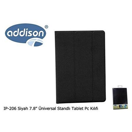 ADDISON IP-206 7.8"  STANDLI SIYAH TABLET KILIFI