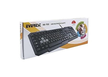 Everest KB-700 Siyah Kablolu Multimedia Klavye