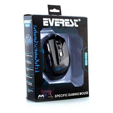 Everest SM-770 Usb Siyah Oyuncu Mouse