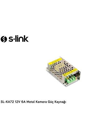 S-link SL-KA72 12V 6A Metal Kamera Güç Kaynağı