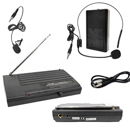 MİKROFON KABLOSUZ 1 KAFA 2 KANAL VHF MİKADO MCW-44A