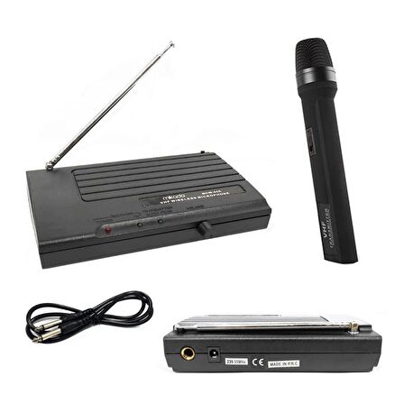 MİKROFON KABLOSUZ 1 EL 2 KANAL VHF MİKADO MCW-44B