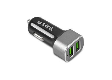 S-Link Swapp SW-AHC36M 2xUSB 3.1A Metal Araç Şarj Cihazı