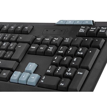 Everest KB-700 Siyah USB Q Multimedya Ofis Klavyesi