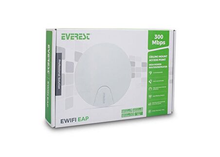 EVEREST EWİFİ EAP 300Mbps TAVAN ACCESS.POINT-ROUTE