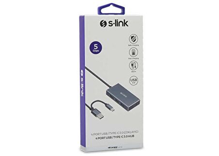 S-link Swapp SW-U320 4 Port Usb 3.0 Type-C Usb Hub