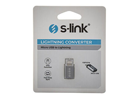 S-link SL-TA10 MicroUSB 5pin F to Lightning M Çevirici