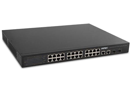 Everest ESW-2426PA-450G 24Port 2x Uplink 2x SFP Fiber 802.3af/at 450W Full Gigabit PoE Ethernet Switch