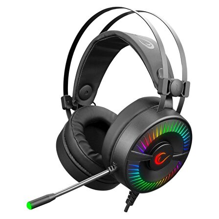 Rampage Rm-2019G X-Titan Mikrofonlu Stereo RGB Gürültü Önleyicili Oyuncu Kulak Üstü Kablolu Kulaklık