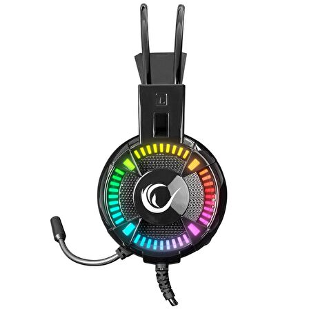 Rampage Styles Mikrofonlu Stereo RGB Gürültü Önleyicili Oyuncu Kulak Üstü Kablolu Kulaklık