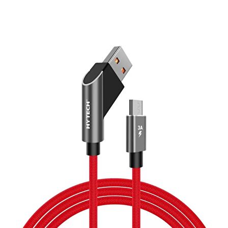 Hytech Hy X215 3A Micro Usb 1M Kırmızı Data + Sarj Kablosu / Hytech