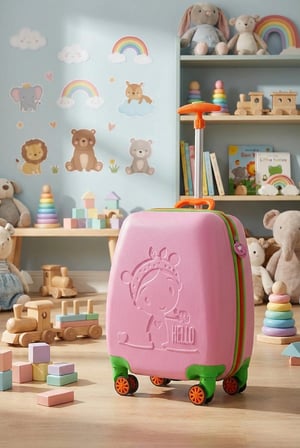 Wexta Wx-410 Disney Serisi Pembe Kız Çocuk Çocuk Valizi Pembe