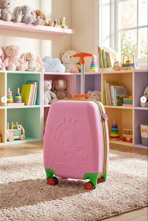Wexta Wx-410 Disney Serisi Pembe Kız Çocuk Çocuk Valizi Pembe