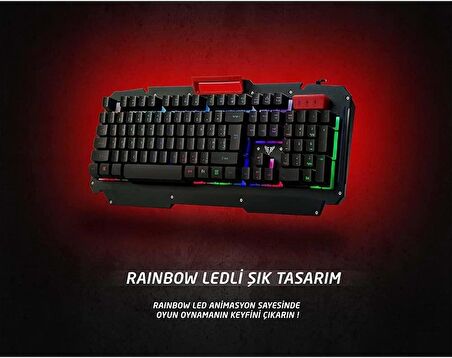 Everest KB-R800 Metafor RGB Q Metal Yüzey Oyuncu Klavye