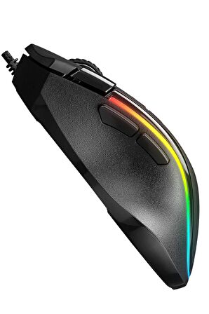 Rampage SMX-G72 GREEDY 8 Tuşlu Double Click Real RGB Ledli Makrolu 4800dpi Gaming Oyuncu Mouse