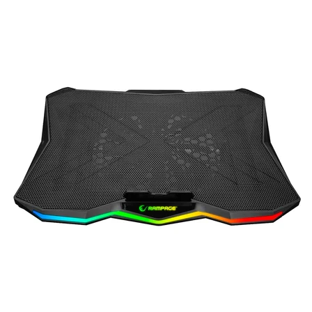 Rampage Ad-Rc8 Showy Siyah 180Mm Fan 15-17 Rgb Işıklı Notebook Soğutucu Stand
