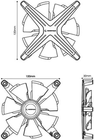 Rampage X12 Kıt Rgb 1200Rpm Beyaz Gaming Oyuncu Kasa Fan Kiti