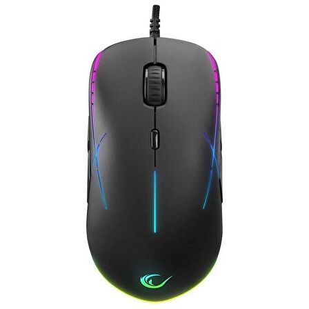 RAMPAGE SMX-R115 GEAR-X 6400dpi Hareketli RGB Işıklı 9 Adet Makro Tuşlu Gaming Oyuncu Mouse