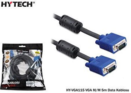 HYTECH HY-VGA115 VGA M/M 5 METRE DATA KABLOSU