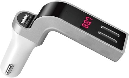 Hytech Hy-xcb75 5v 2.1a Led Ekran Usb+tf Desteği Gri Bluetooth Fm Transmitter - Teşhir