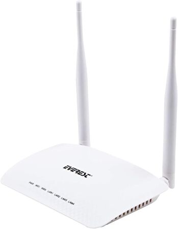 Everest EWR-958N 300 Mbps 1 WAN + 4 LAN Port WISP+Repeater+Access Point 2.4GHz Beyaz Kablosuz Router