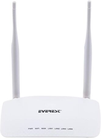 Everest EWR-958N 300 Mbps 1 WAN + 4 LAN Port WISP+Repeater+Access Point 2.4GHz Beyaz Kablosuz Router