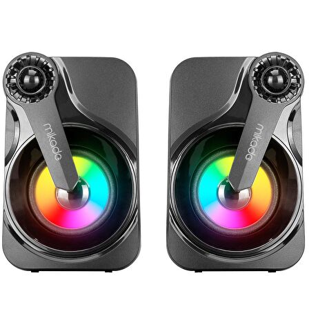 Mikado MD-BT28 Kablosuz Subwooferlı Taşınabilir Işıklı 2+1 Speaker 