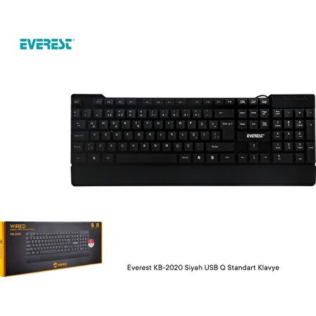 Everest Siyah Usb Q Standart Kablolu Klavye Kb-2020