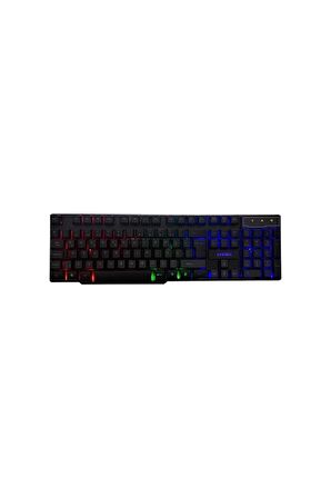 EVEREST KB-188 Borealis Q Türkçe USB Gökkuşağı Aydınlatmalı Siyah Gaming Klavye