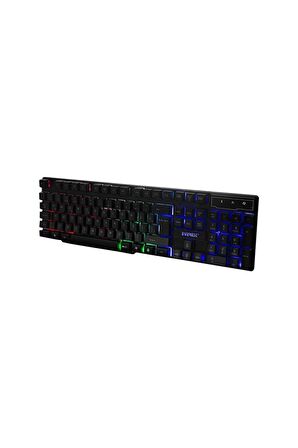 EVEREST KB-188 Borealis Q Türkçe USB Gökkuşağı Aydınlatmalı Siyah Gaming Klavye