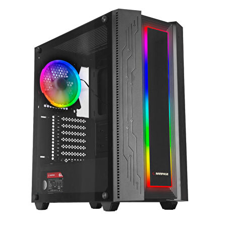 Rampage 600W Tek Fanlı Siyah ATX Oyuncu Bilgisayar Kasası