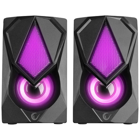 Rampage RMS-G19 2.0 RMS 2Wx2 RGB USB 40dB Siyah Bluetooth Gaming Hoparlör