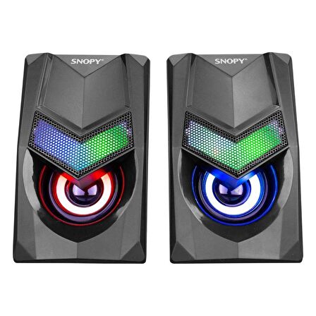 Snopy SN-X25 Kablolu Işıklı 1+1 Speaker 