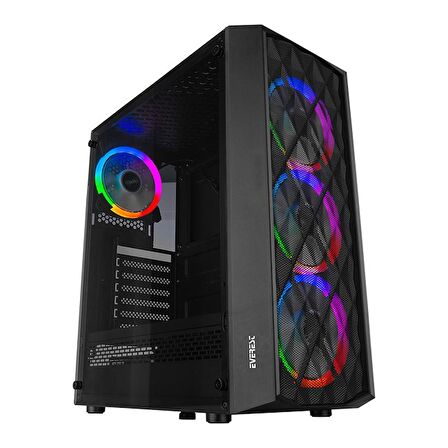 EVEREST Everest ( Bumpy ) RGB Fan TG Midi Tower (Psu yok)