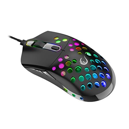 Rampage SMX-R66 ROCKET Ultra Hafif Siyah RGB Ledli 12000dpi Gaming Oyuncu Mouse