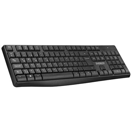Everest KM-7500 Siyah Kablosuz Q Multimedia Klavye + Mouse Set