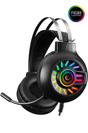 RAMPAGE Rm-k44 Zengibar 7.1 Surround Rgb Siyah Gaming Mikrofonlu Oyuncu Kulaklığı