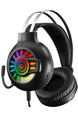 RAMPAGE Rm-k44 Zengibar 7.1 Surround Rgb Siyah Gaming Mikrofonlu Oyuncu Kulaklığı