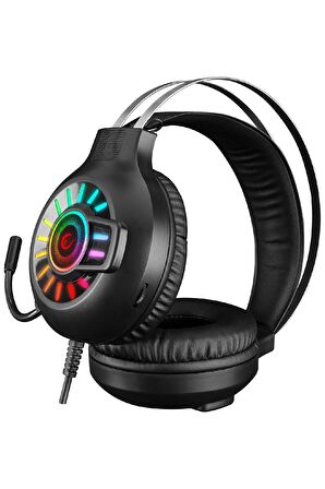 RAMPAGE Rm-k44 Zengibar 7.1 Surround Rgb Siyah Gaming Mikrofonlu Oyuncu Kulaklığı