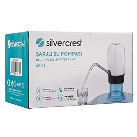 Silver Crest SP-15 Şarjlı Damacana Su Pompası