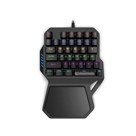 Rampage Palm KB-R77 Blue Switch Kablolu Mekanik Oyuncu Klavyesi