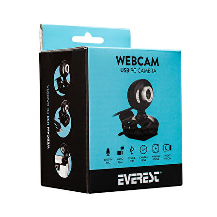 Everest SC-826 0.3MP 640x480 USB Microfonlu Webcam