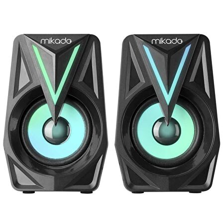 Mikado MD-S23 Glare 3Wx2 Siyah Usb 2.0 Rgb Speaker