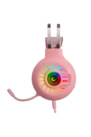 Rampage Rm-k44 Zengibar Pembe 7.1 Surround Rgb Işık Efekti Mikrofonlu Oyuncu Kulaklığı