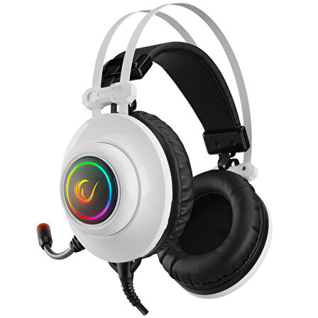 Rampage RM-K1 PULSAR Beyaz Usb 7.1 Surround+Titreşim RGB Işık Efektli Gaming Oyuncu Mikrofonlu Kulaklık