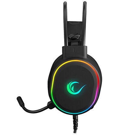 ROGUE Siyah USB RGB Ledli Gaming Esnek Mikrofonlu Oyuncu Kulaklık